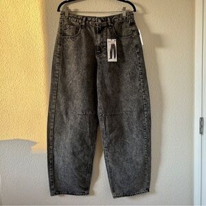 Song Relaxed Baggy Street Full Length Barrel Jean Acid Wash Women’s 9/29 NWT